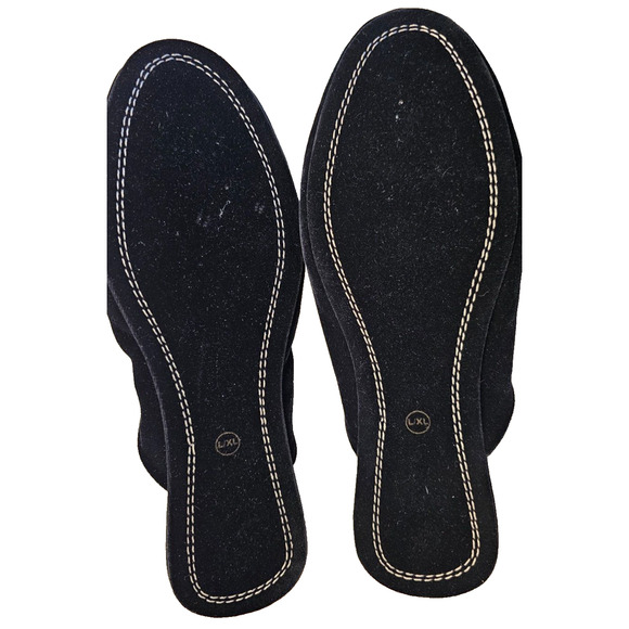 NWOB Dark Green Velvet Shiraleah Chicago Sz Large/X-Large Slippers with tassle - Picture 4 of 4